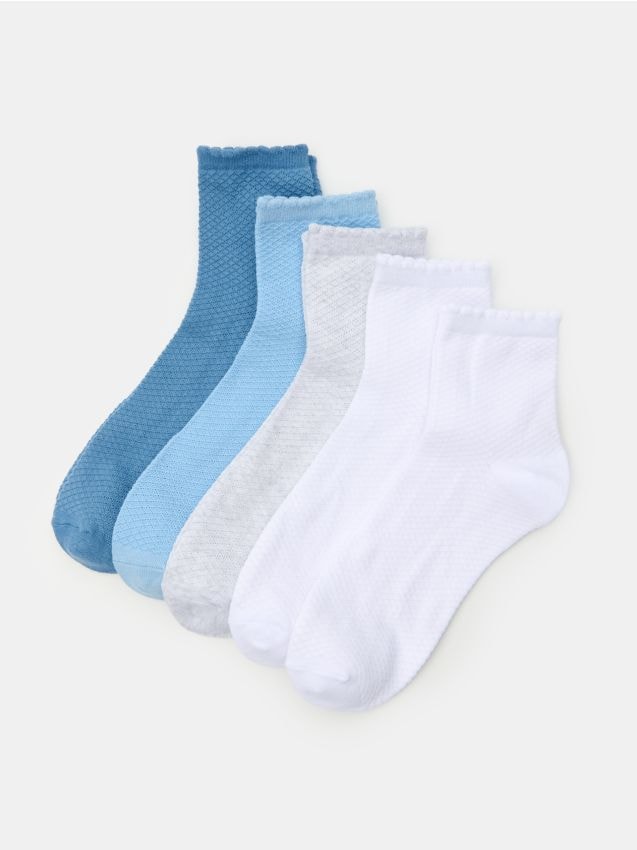 Sinsay - Ponožky 5 pack - svetlomodrá