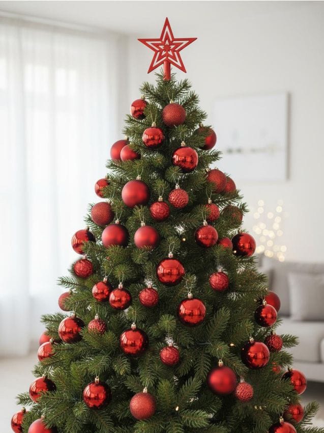 Sinsay - Balenie 50 vianočných ozdôb - červená