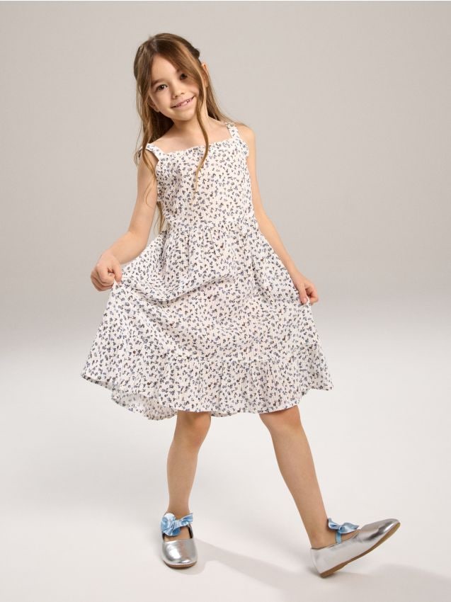 Sinsay - Rochie tricotată cu motiv floral - multicolor