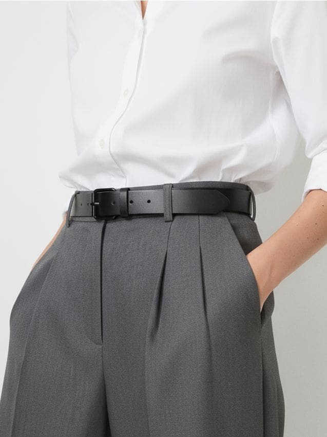 Sinsay - Curea pentru pantaloni din imitație de piele - negru