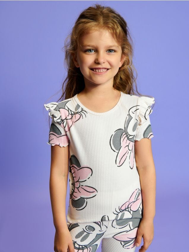 Sinsay - Tricou Cu Minnie Mouse - Crem