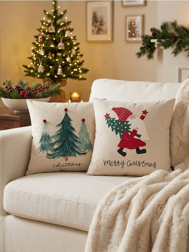 Sinsay - Pernă decorativă cu motiv de Crăciun 2 pack - multicolor