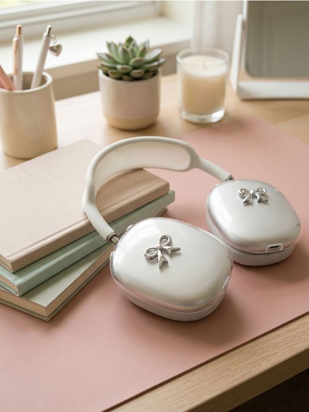 Sinsay - Huse pentru căști cu fundiță decorativă - clear