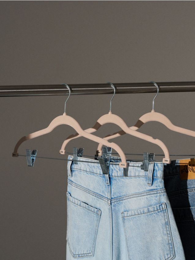 Sinsay - Umerașe din velur 3 bucăți - bej