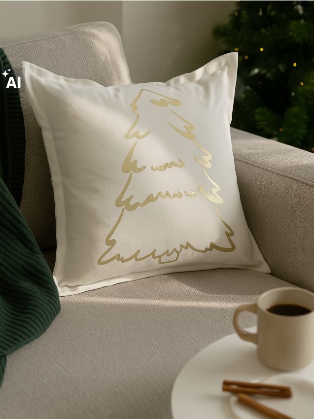 Sinsay - Pernă decorativă de Crăciun cu motiv de brad - multicolor