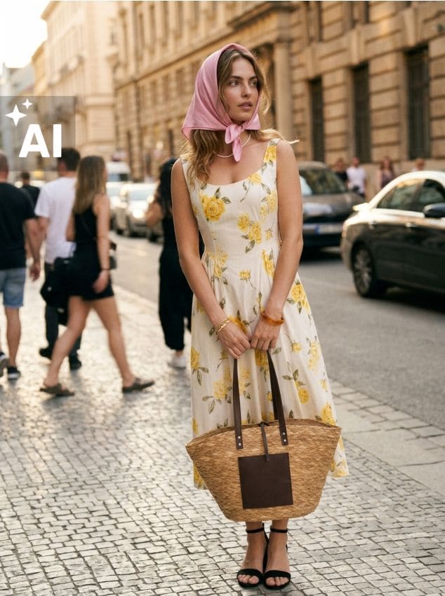 Sinsay - Rochie midi din bumbac cu bretele și fronseuri - multicolor