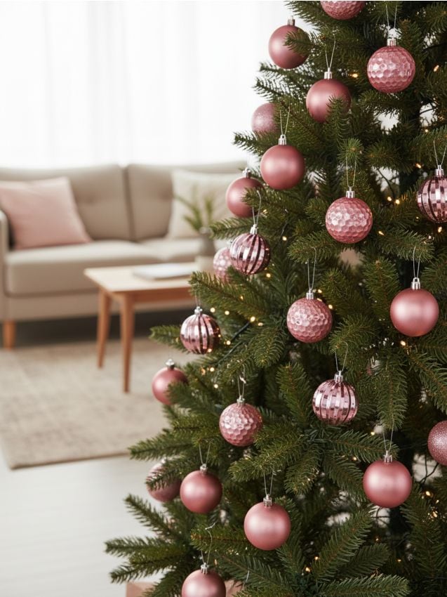 Sinsay - Balenie 20 vianočných ozdôb - pastelová ružová