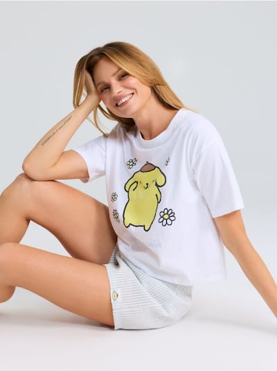 Бавовняна двочастинна піжама з принтом PomPomPurin
