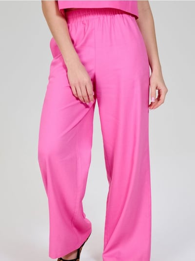 Látkové kalhoty z viskózy s příměsí lnu