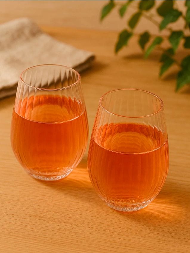 Sinsay - Rýhované poháre 2 ks - clear