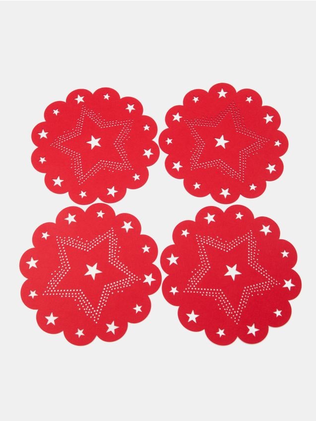 Sinsay - Prestierania na stôl so sviatočným motívom 4 pack - červená