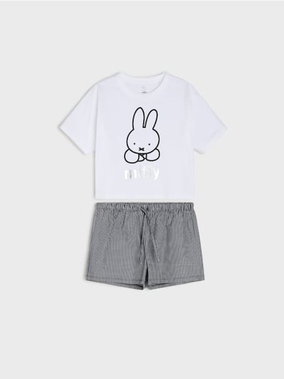 Bombažna dvodelna pižama z tiskom Miffy