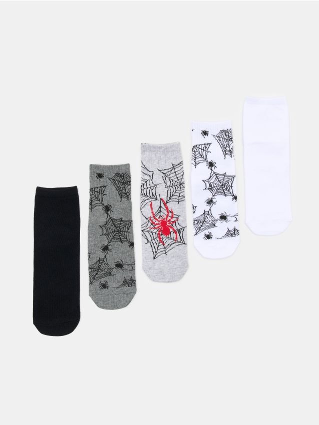 Sinsay - Șosete cu motiv păianjeni 5 pack - multicolor
