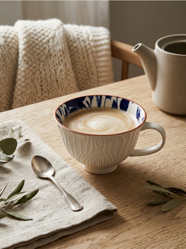 Sinsay - Cană cu model decorativ - bleumarin