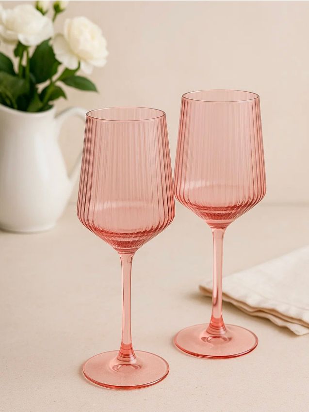 Sinsay Sinsay - DRINKING GLASS - ροζ παστελ