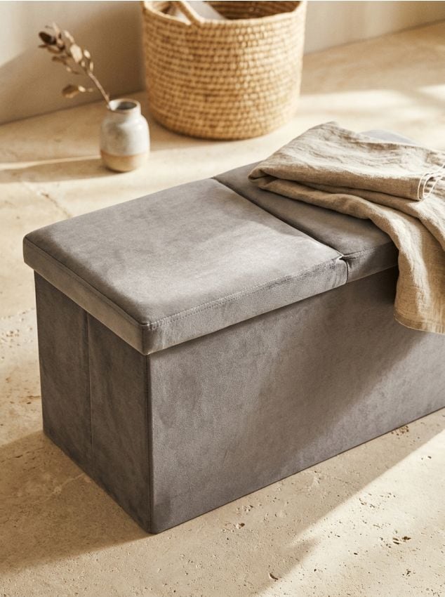 Sinsay - Puf cu funcție de depozitare - gri deschis