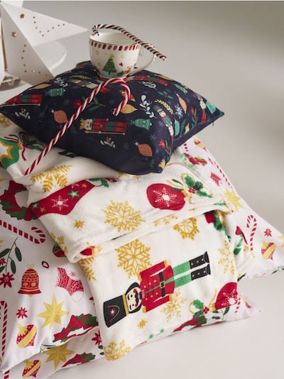 Prekrivač sa božićnim printom