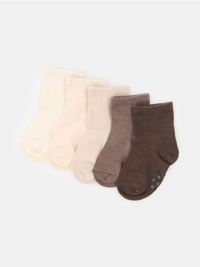 Sinsay - Șosete antiderapante din bumbac 5 pack - multicolor