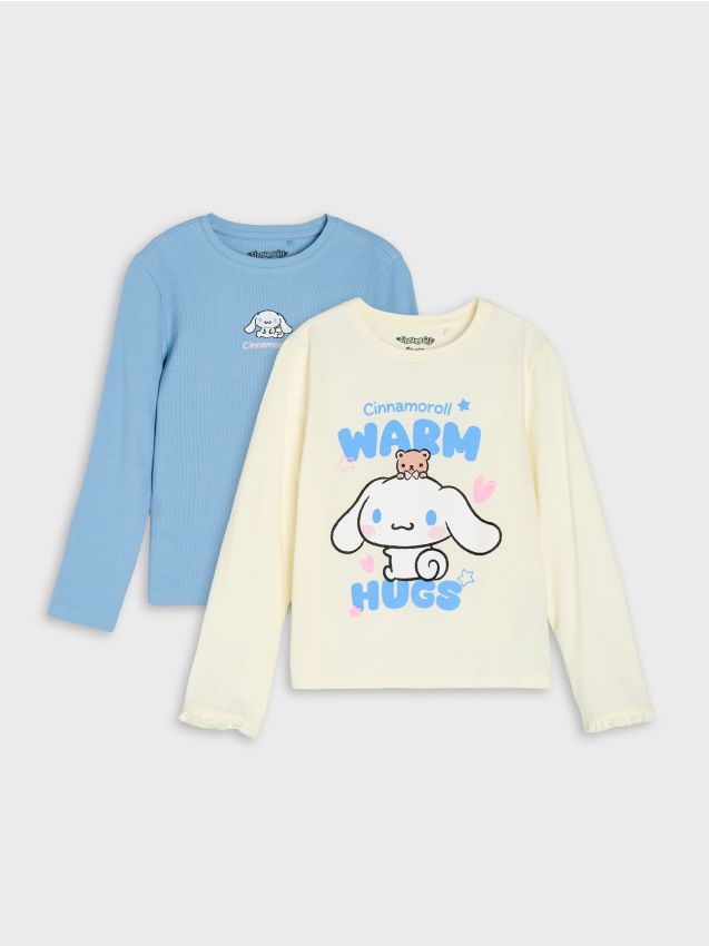 Sinsay - Tricouri din bumbac cu mânecă lungă Cinnamoroll 2 pack - multicolor