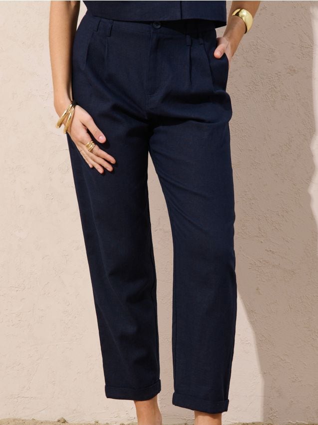 Elegantne pantalone sa faltama - SINSAY