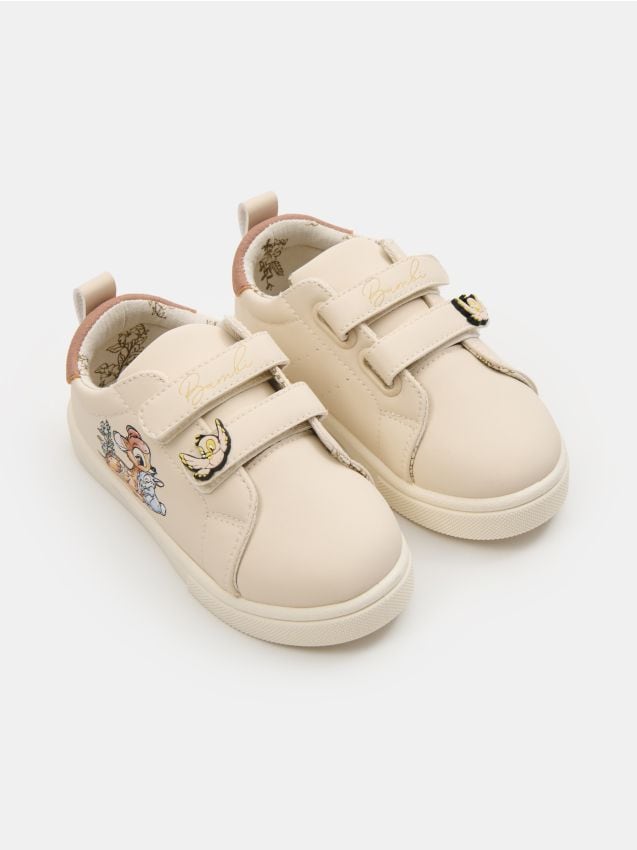 Sinsay - Adidași cu scai și imprimeu în interior Bambi - bej