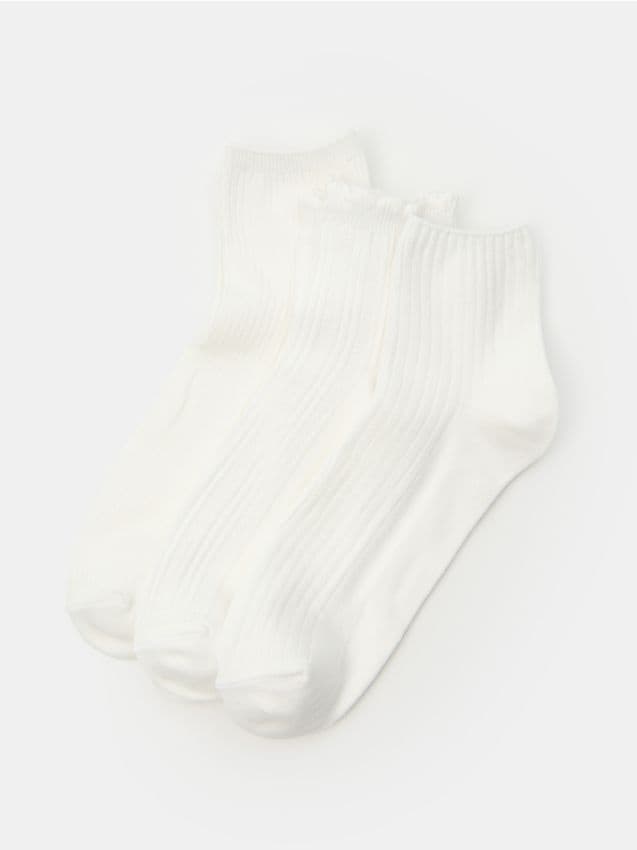 Sinsay - Ponožky 3 pack - biela