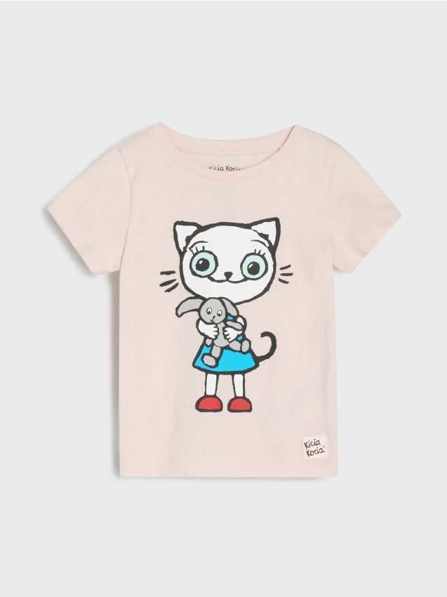 Sinsay - Koszulka Kicia Kocia - różowy