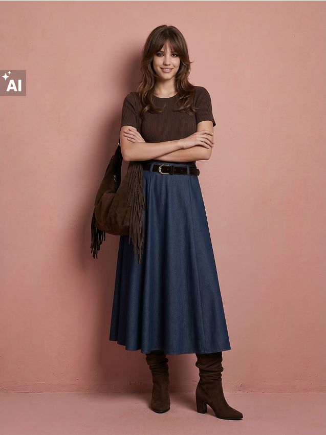 Sinsay - Rochie midi din materiale combinate cu curea - multicolor