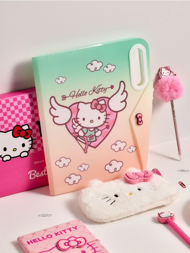 Sinsay - Mapă din plastic cu închidere tip capse Hello Kitty - multicolor