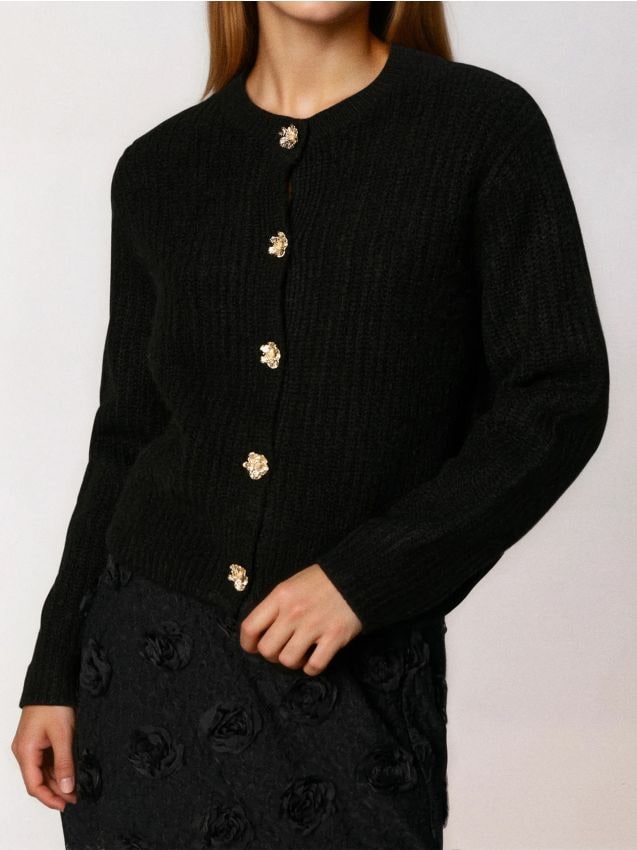 Sinsay - Prúžkovaný pletený sveter - čierna