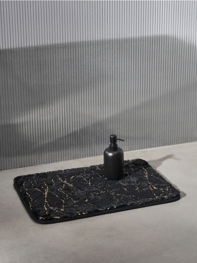 Sinsay - Covoraș de baie cu detalii aurii - negru