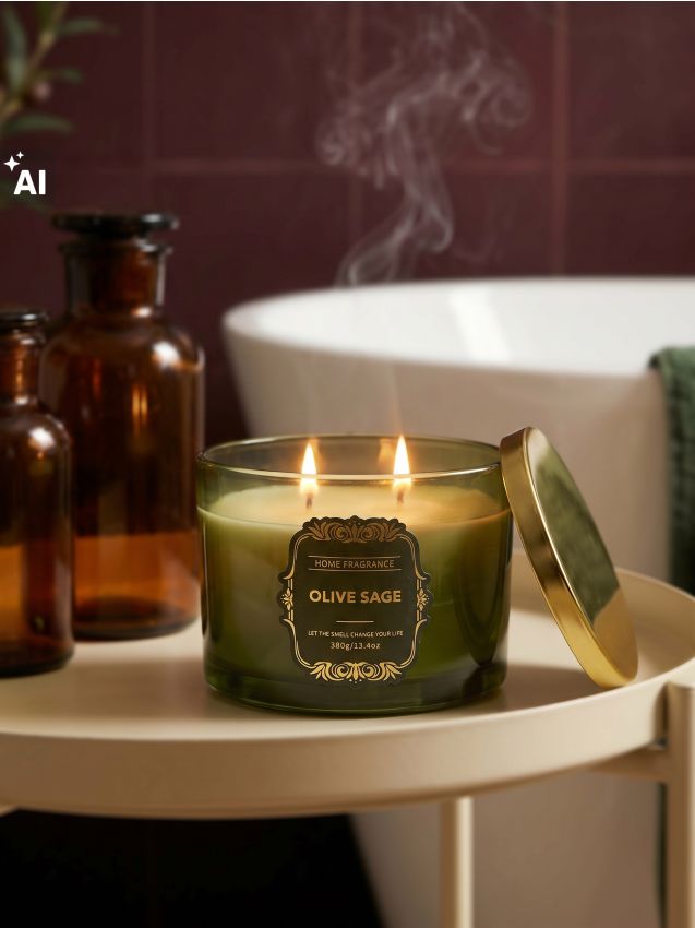 Sinsay - Lumânare parfumată Olive Sage - verde-închis