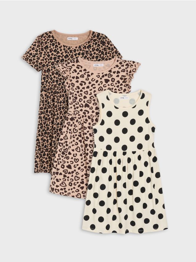 Sinsay - Set 3 rochii tip hanorac din bumbac - multicolor