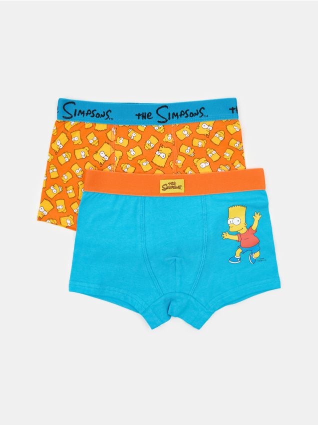 Sinsay - Set de 2 perechi de boxeri din material majoritar bumbac The Simpsons - portocaliu