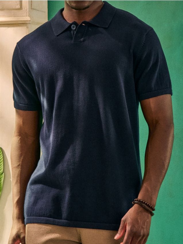 Baumwoll-Poloshirt Regular Fit - SINSAY