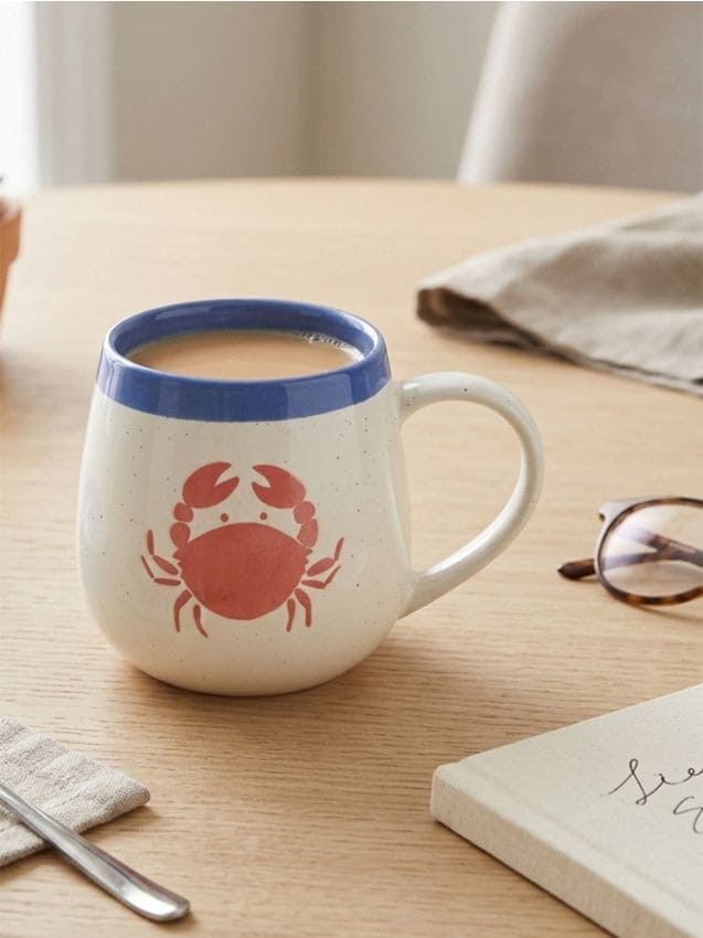 Sinsay - Cană cu motiv de crab - roșu