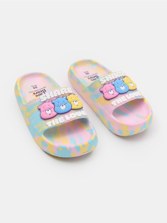 Sinsay - Papuci tie-dye cu aplicație 3D Care Bears - multicolor