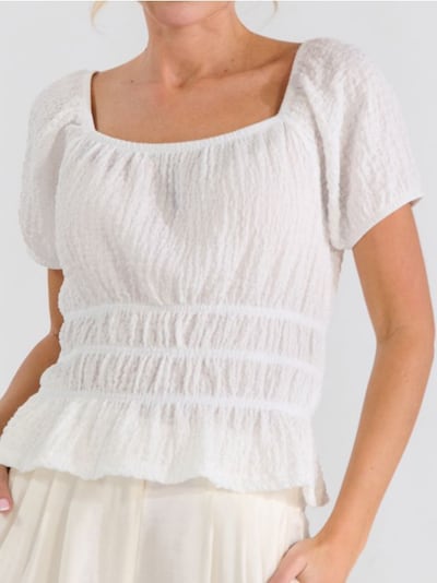 Bluse mit Raffungen