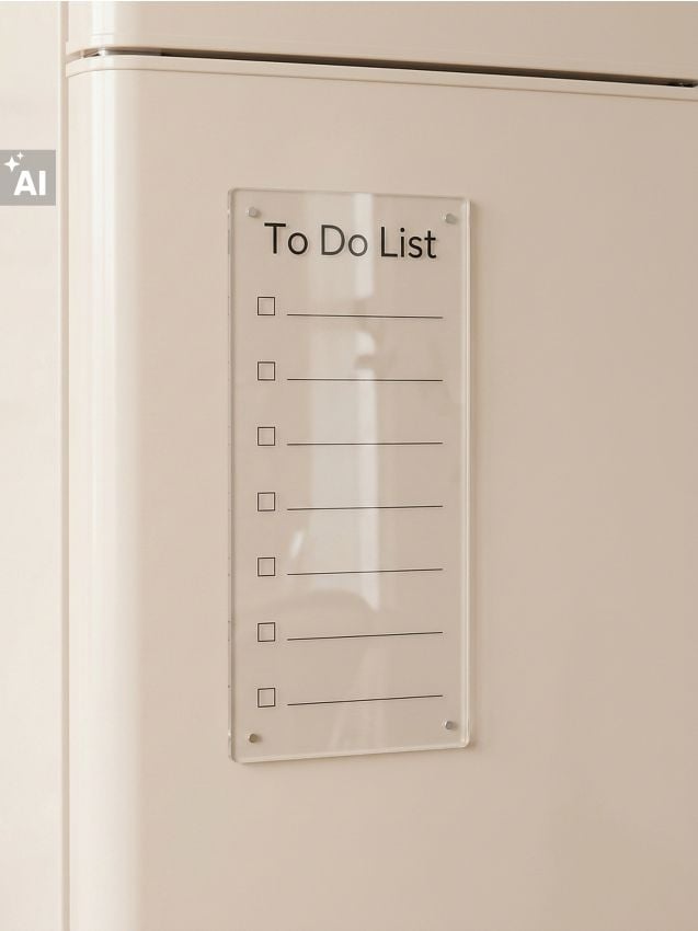 Sinsay - Planner pentru frigider cu suprafață de șters și marker - clear
