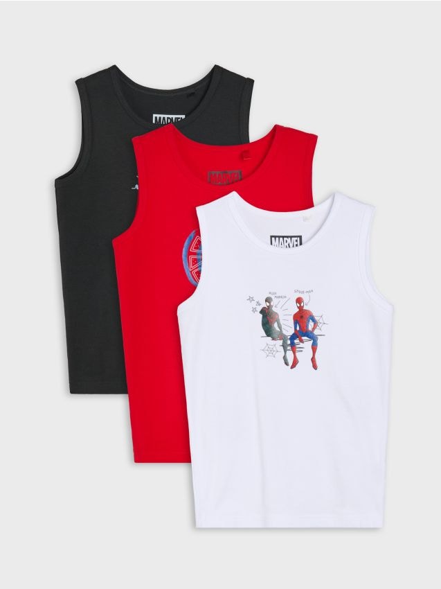 Sinsay - Maiouri din Bumbac cu Print Spider-Man, Set de 3 - multicolor