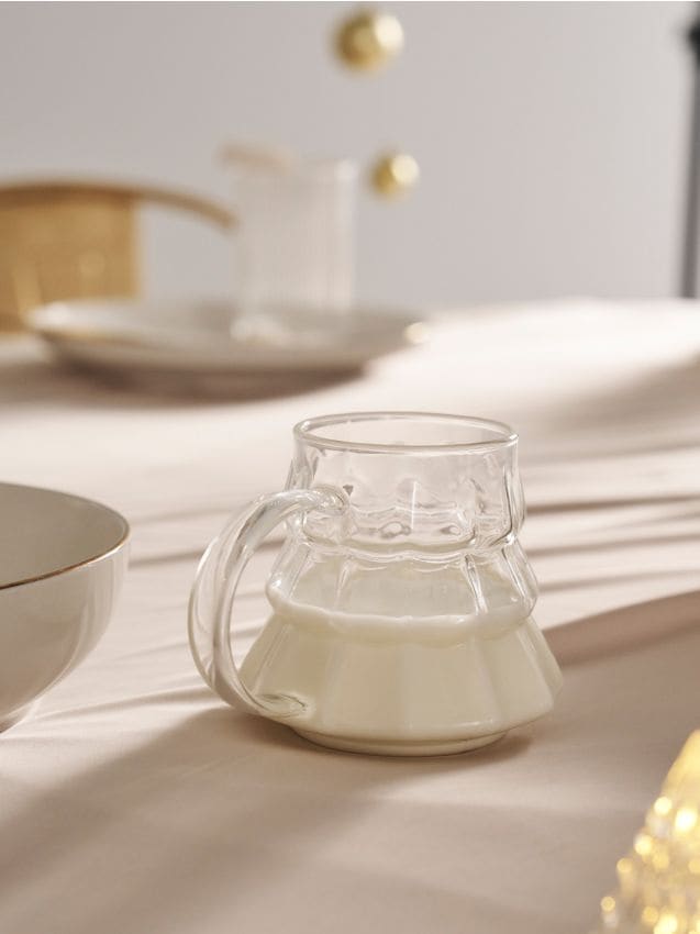 Sinsay - Sklenený hrnček s uškom - biela