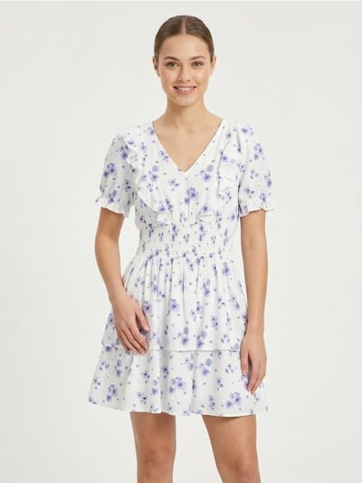 Lillemustriga mini kleit viskoosiga