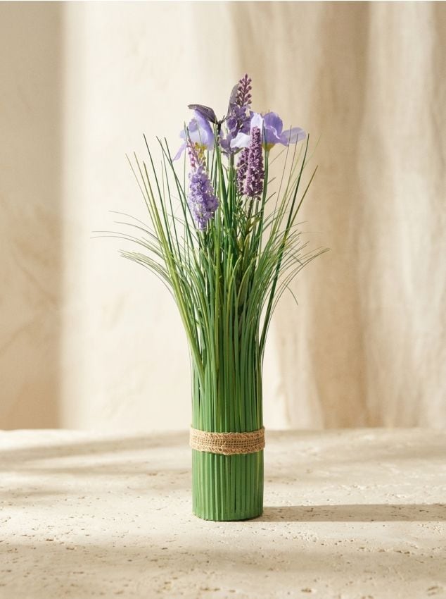 Sinsay - Plantă decorativă – iarbă cu flori mov și fluture - lavand