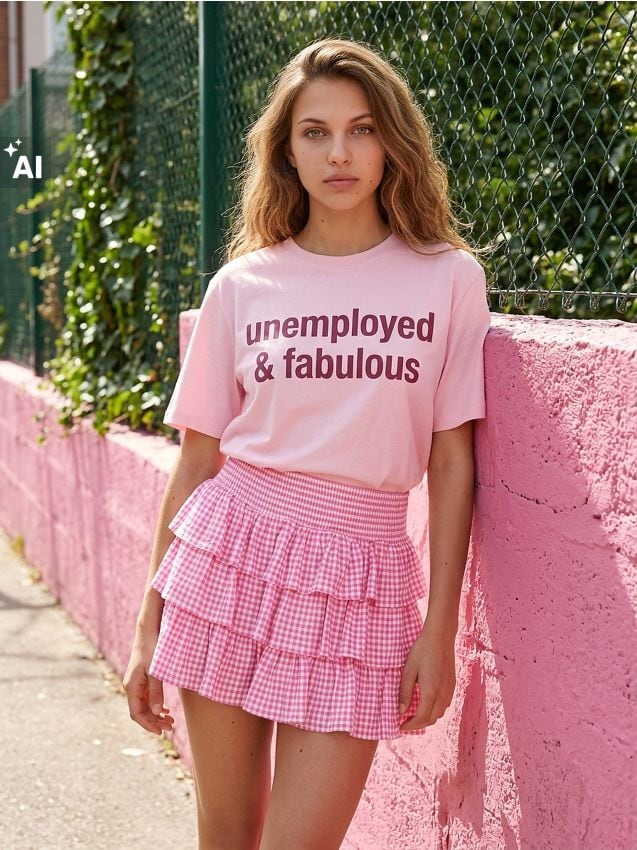 Sinsay - Tricou din bumbac cu inscripție - roz