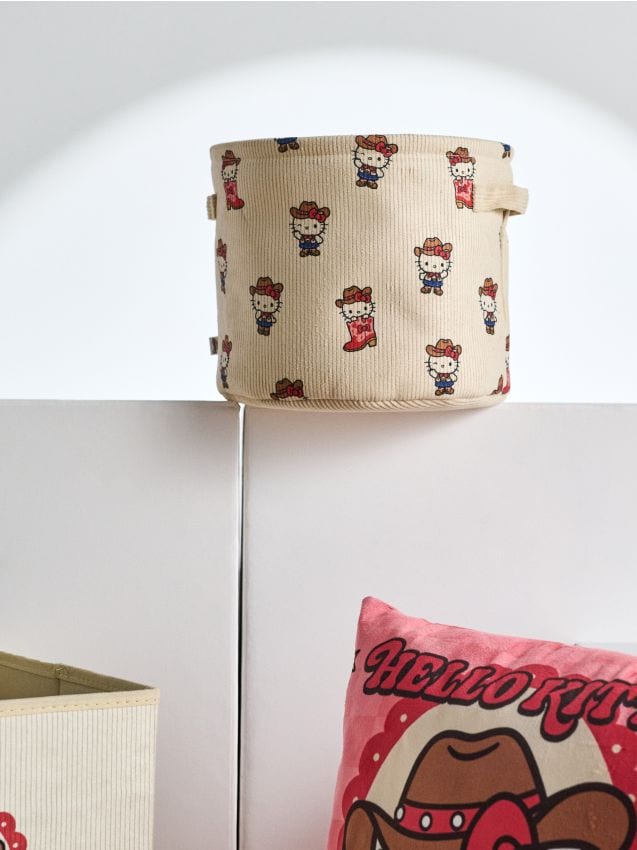 Sinsay - Coș decorativ pentru depozitare Hello Kitty - crem
