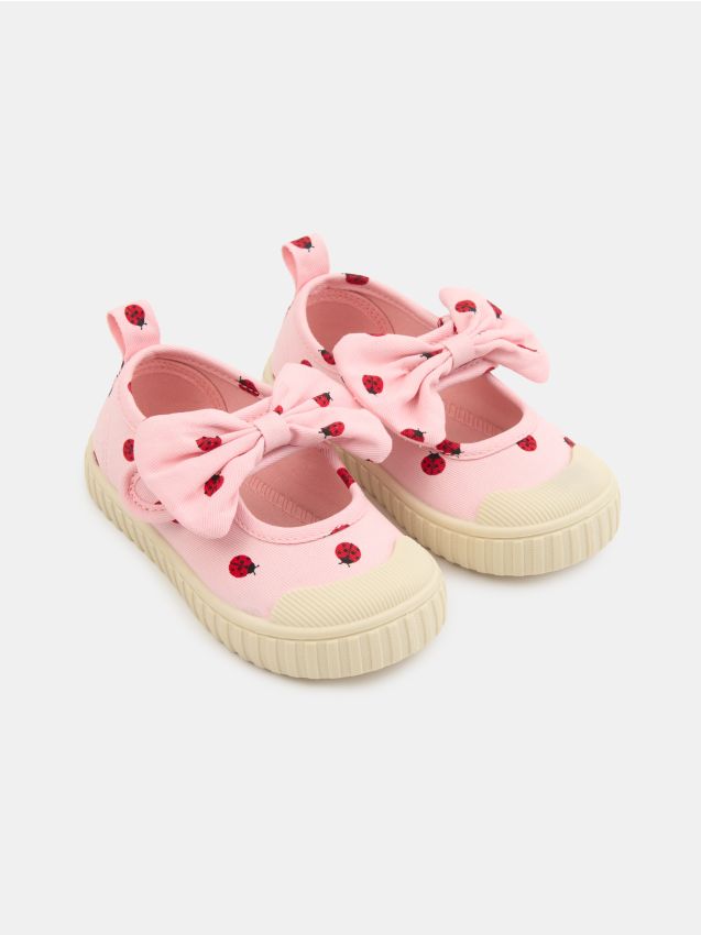 Sinsay - Tenisi cu buburuze și fundă 3D - roz-pastel