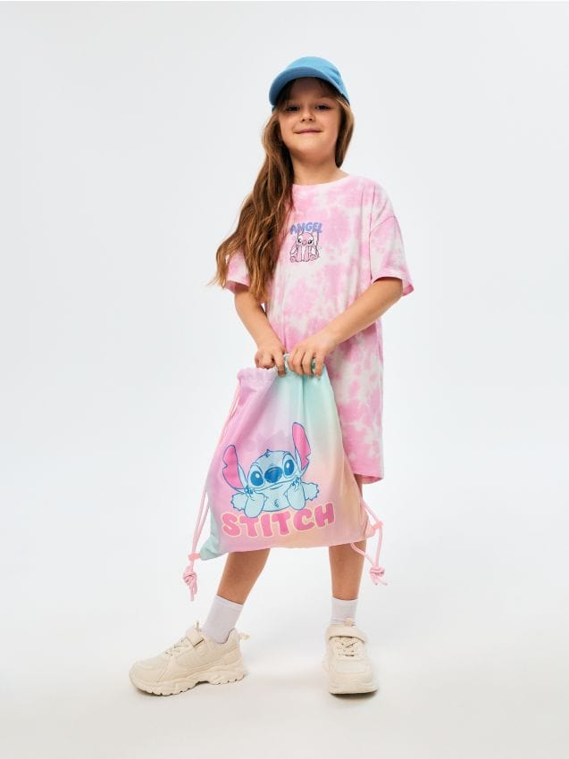 Sinsay - Geantă cu șnur Lilo & Stitch - multicolor