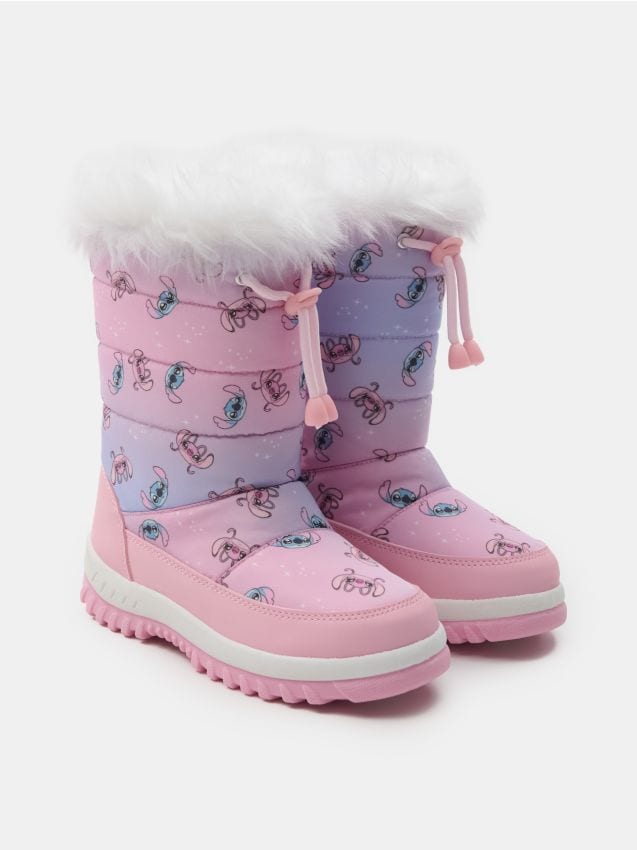 Sinsay - Čizme za snijeg s vunom i umjetnim krznom Stitch