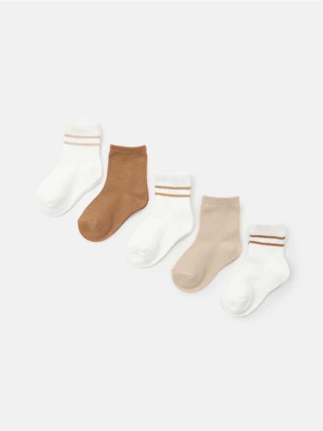 Sinsay - Set de 5 perechi de șosete cu striații și bumbac - multicolor