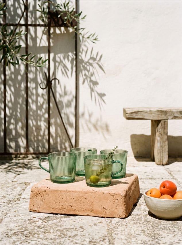 Sinsay - Set de 4 căni - albastru-verzui